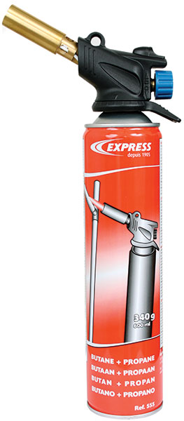 EXPRESS gasbrænder kit m/piezo, gas 555, kan anvendes i alle positioner. 