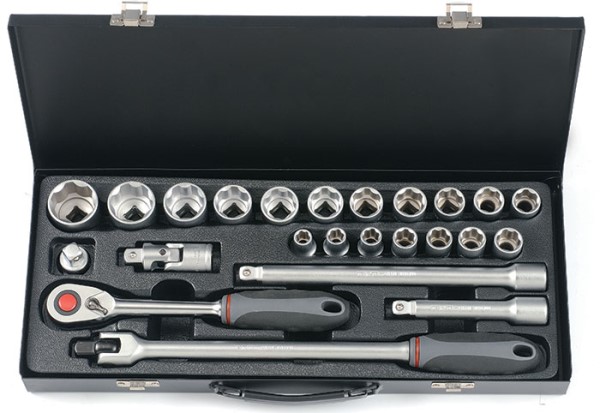 BATO Hylsnyckelsatser 1/2" 6Kt. 10-32mm. 24 delar.