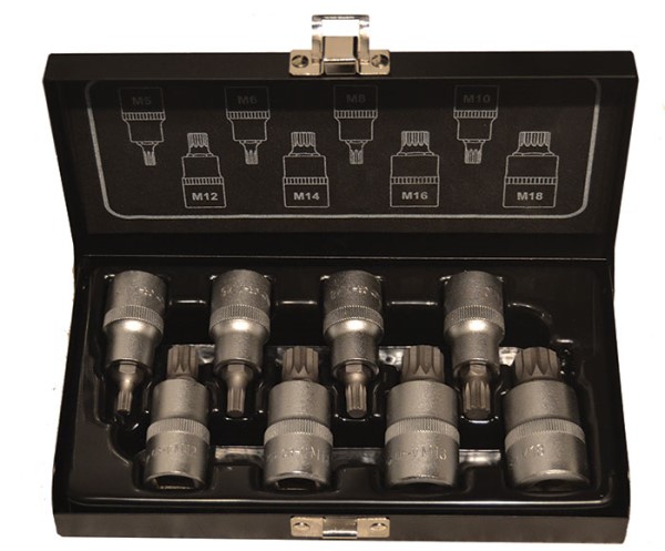 BATO Stifthylssats 1/2" XZN 5-18. 8 delar.