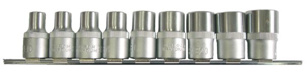 BATO E-Topsæt 1/2" E10-E24. 9 dele.