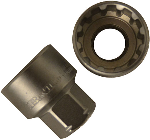 BATO Socket through plug short 3/8" x 10mm. SplineLock.