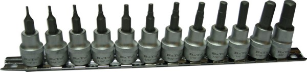 BATO  Bit socket set 3/8" 6 edge. 1/16-3/8". inch 12 parts.