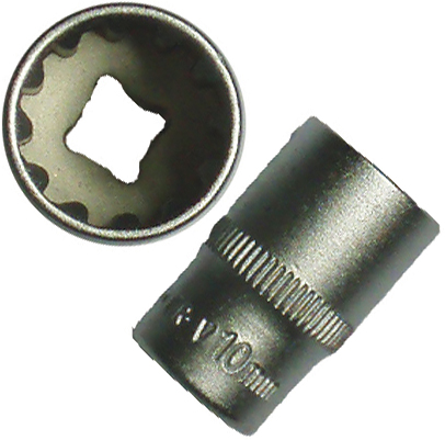 BATO Hyls kort 1/4" x 10mm. SplineLock.