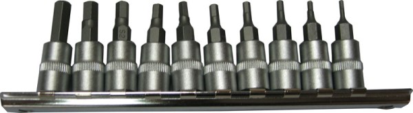BATO Stifttopsæt 1/4" 6 kt. 1/16-1/4". TOMMER 10 dele.