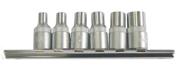 BATO E-hylssats 1/4" E4-E10. 6 delar.