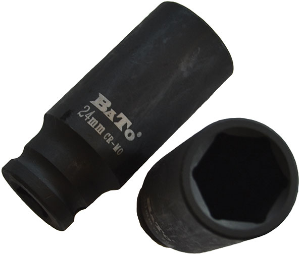 BATO Power socket long 1/2" x 28mm. 6-edge