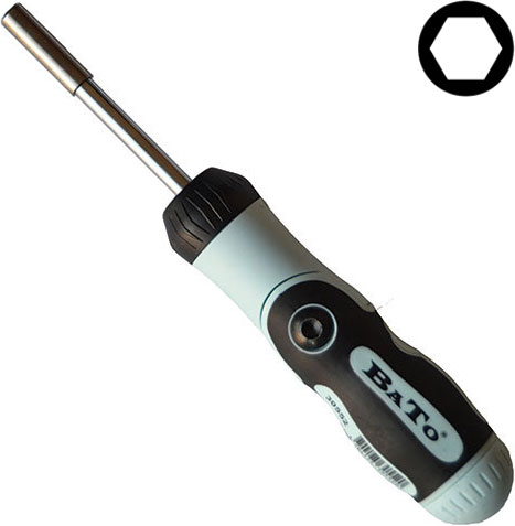 BATO 1/4" Bit screwdriver with rachet and bendgrip