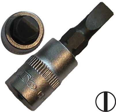 BATO Stifthylsa kort 1/4" spår 4mm. 