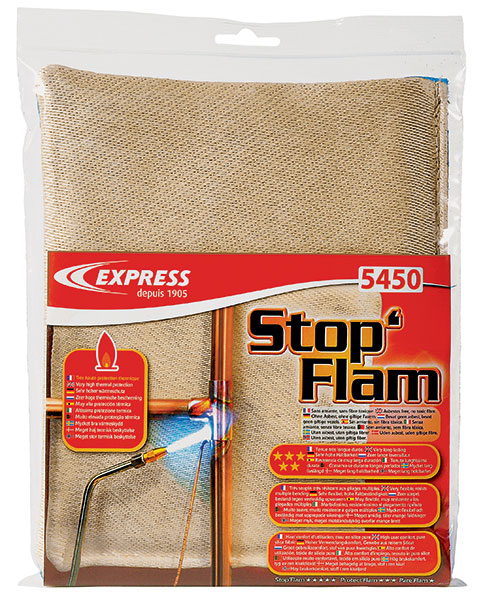 EXPRESS STOP’ FLAM burnt insulation blanket