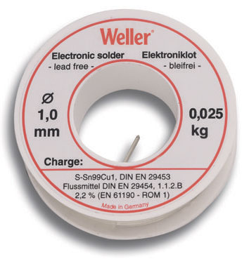 Weller lead-free solder Ø1,0 mm, 25 g roll