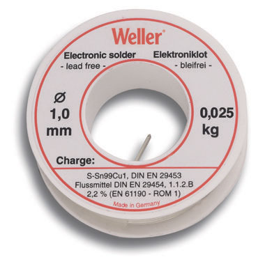Weller blyfri loddetin Ø 1,0 mm, 250 g rulle