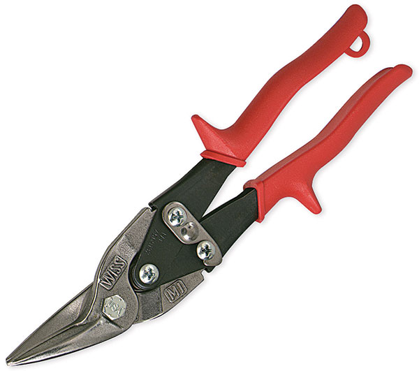 Wiss sheetmetal snip, red, left 35 mm blade, length 248 mm