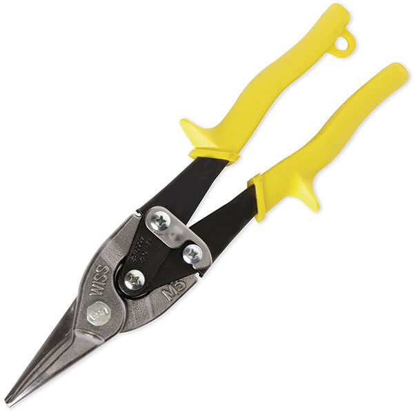 Wiss sheetmetal snip, yellow, right 35 mm blade, length 248 mm