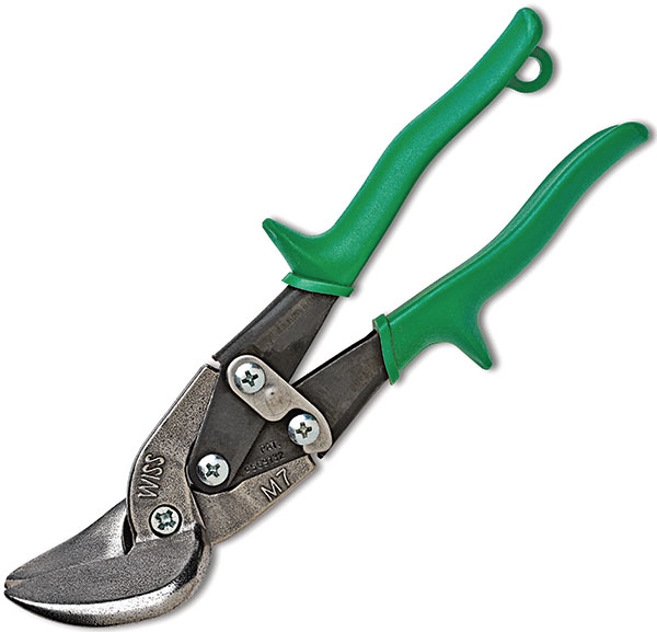 Wiss Metalmaster® offset  sheetmetal snip, green, straight and right