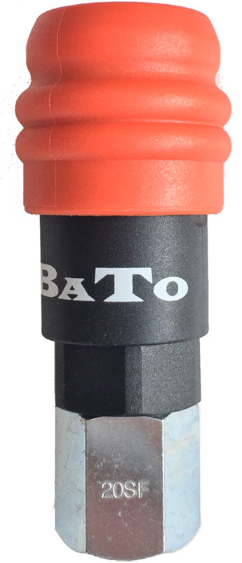 BATO Air clutch 3/8" M. Composite safety 2 step.