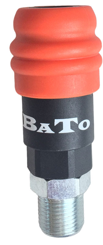 BATO Luftkobling 1/2" M. Composite sikkerhed 2 step.