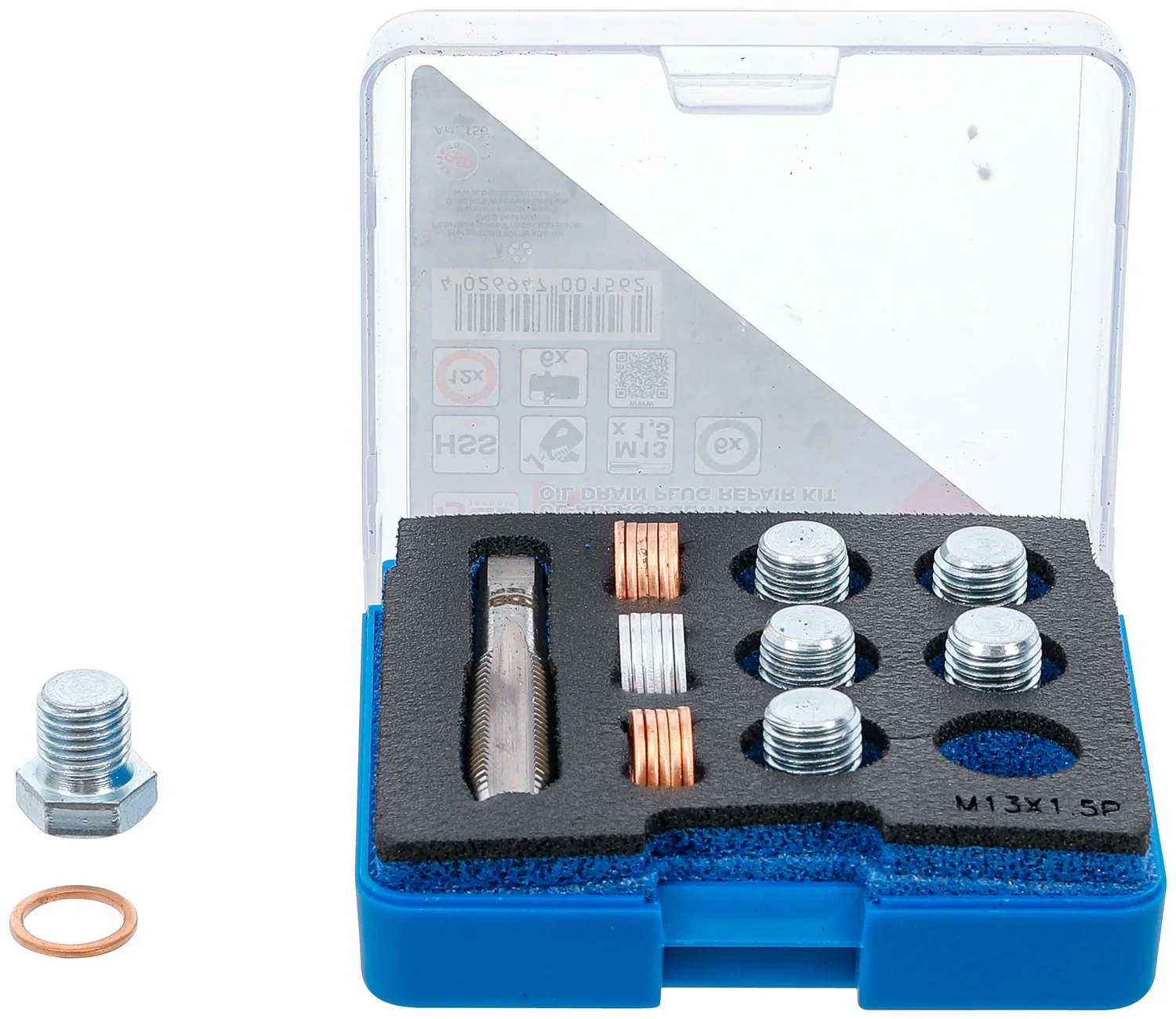 BGS Reparationssæt til olieaftapningsgevind | M13 x 1,5 mm
