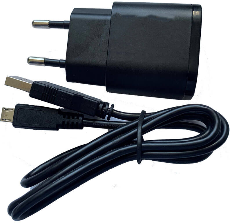 BATO Strømstik 220V/2Amp, stik og USB kabel.