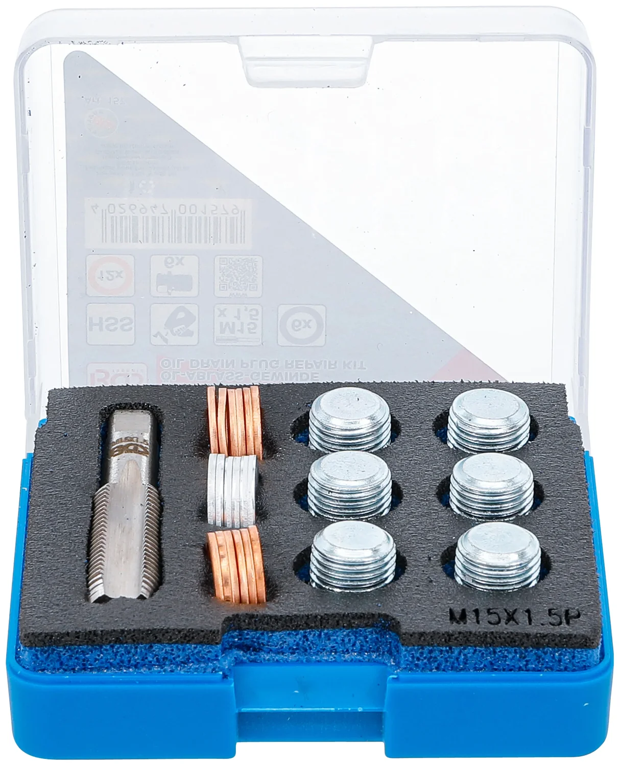BGS Reparationssæt til olieaftapningsgevind | M15 x 1,5 mm