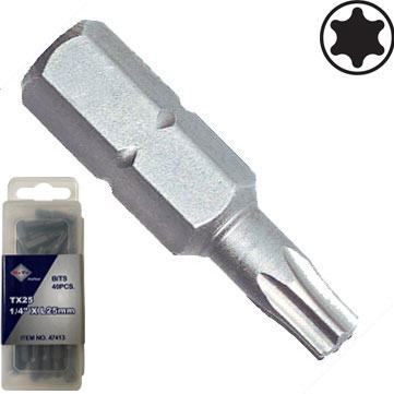 BATO 1/4" Bits Torx 10 x 25mm. 40 stk. pk.