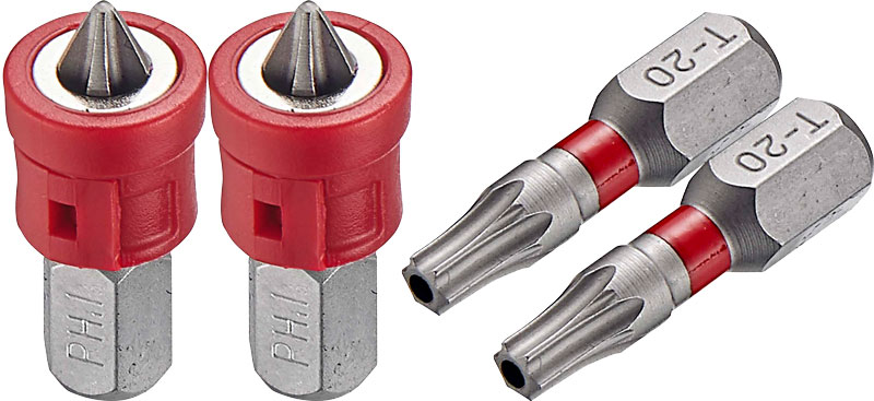 BATO magnet screw holder for 1/4" bits Torsion S4 push red