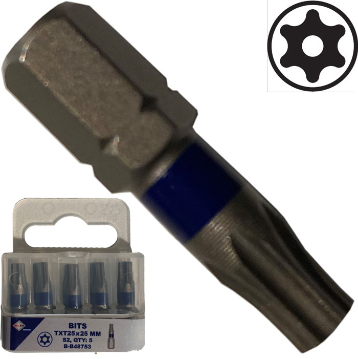 BATO 1/4" Bits industri torx tamper 20 x 25mm