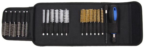 BGS Børstesæt 6 nylon, 6 stål, 6 messing. 20 dele