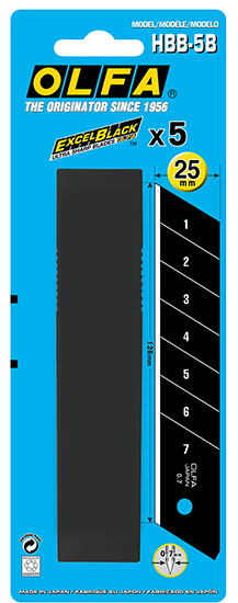 BATO Olfa Kniv brytblad 25mm. HBB-5B.