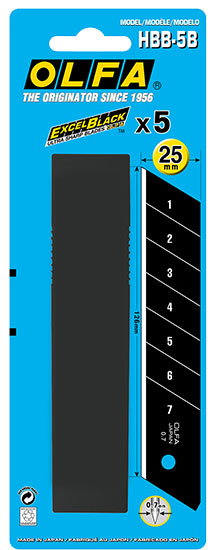 BATO Olfa Knife blade snap-off 25mm. HBB-5B.