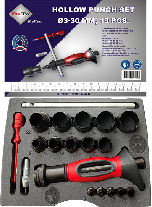 BATO Punch set 3-30 mm. with compass