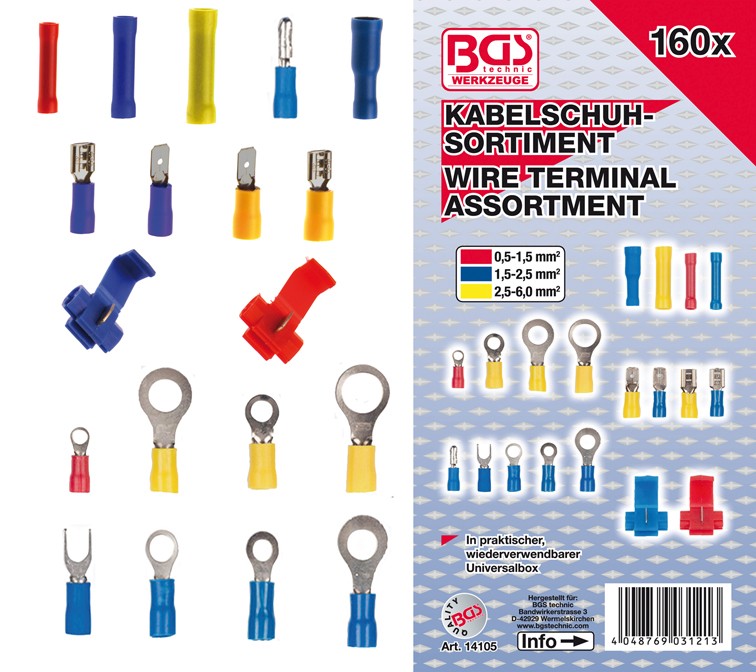 BGS Kabelskosortiment isoleret. 160 dele