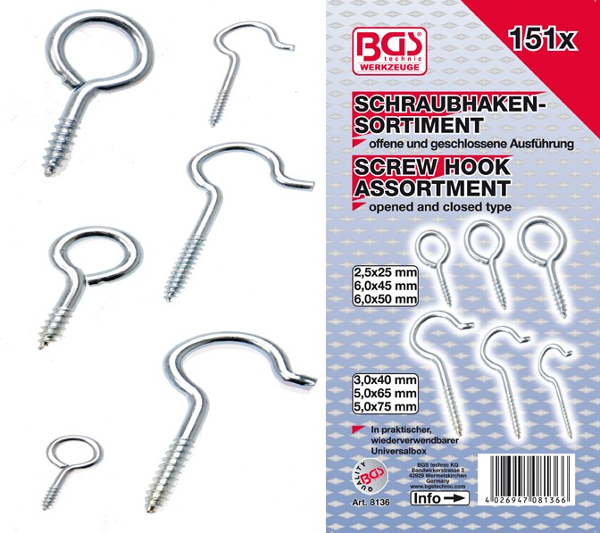 BGS Kroge/øskensortiment. 151 dele