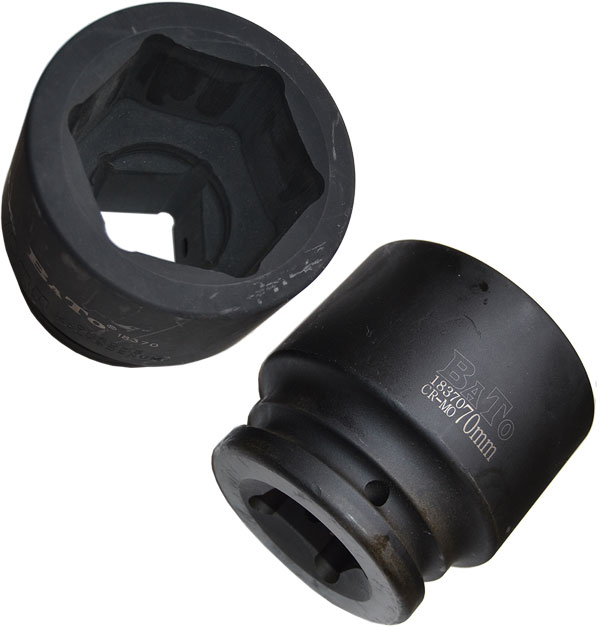 BATO Power socket short 1-1/2" x 90mm. 6 edge.