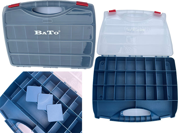 BATO Plast sortimentsbokse med 26 rum 21 skilledelere