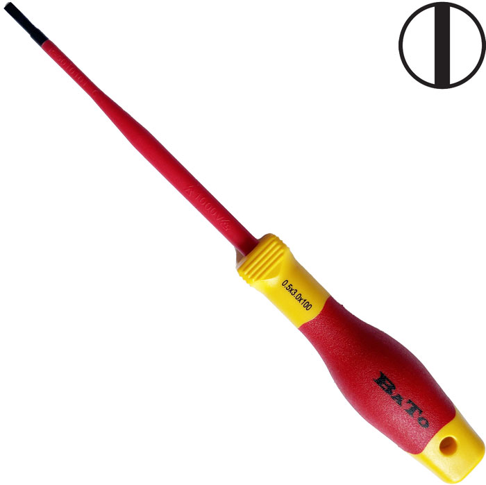 BATO Screwdriver 1000V. Slot slim 3,5 x 100mm.