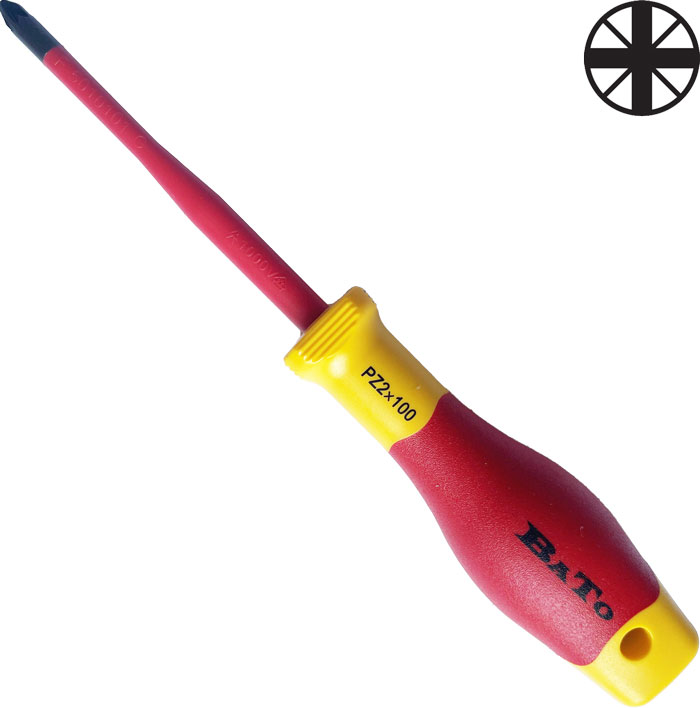 BATO Screwdriver 1000V. PZ2 slim x 100mm.