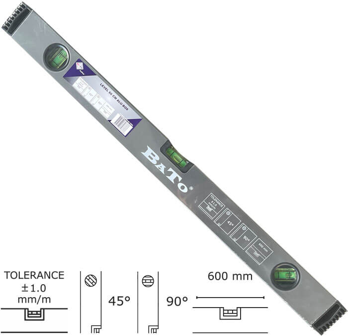 BATO Standard vattenpass 600mm. 1mm/m