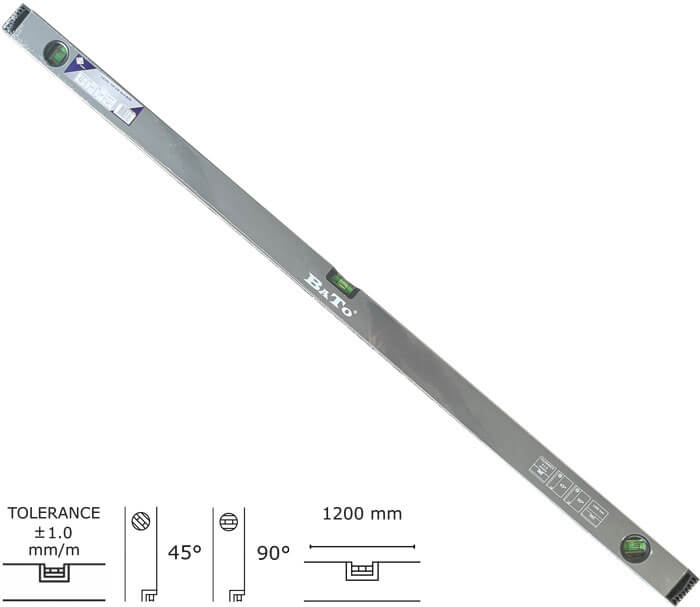 BATO Standard vattenpass 1200mm. 1mm/m