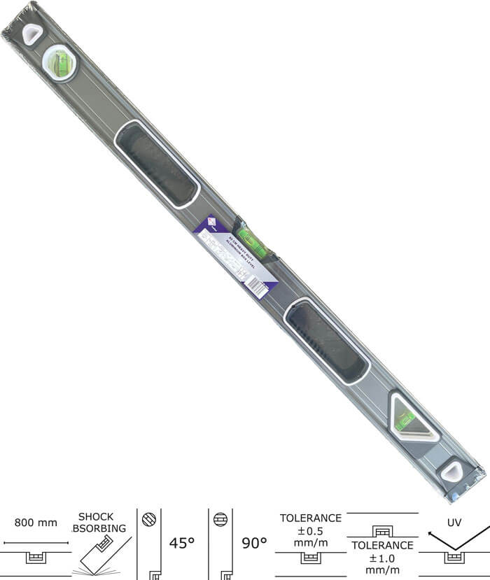 BATO HEAVY DUTY vattenpass 800mm. 0,5mm/m