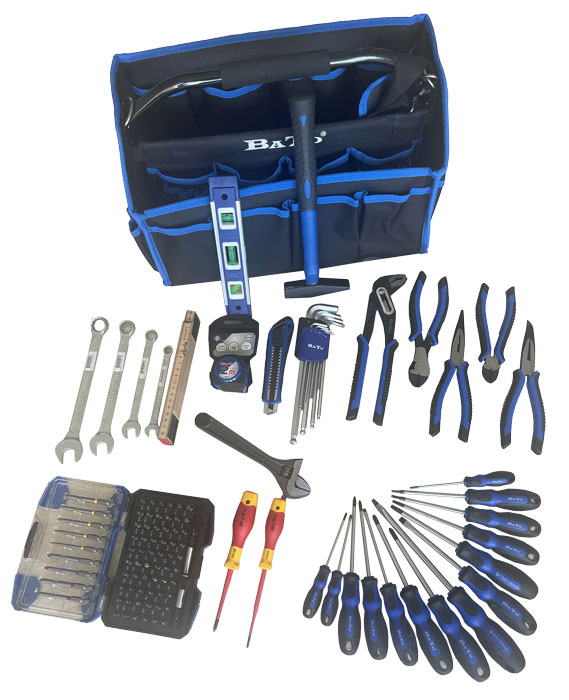BATO Multi toolbox set with 112 parts. Do it yourself PROF start luxury tool bag