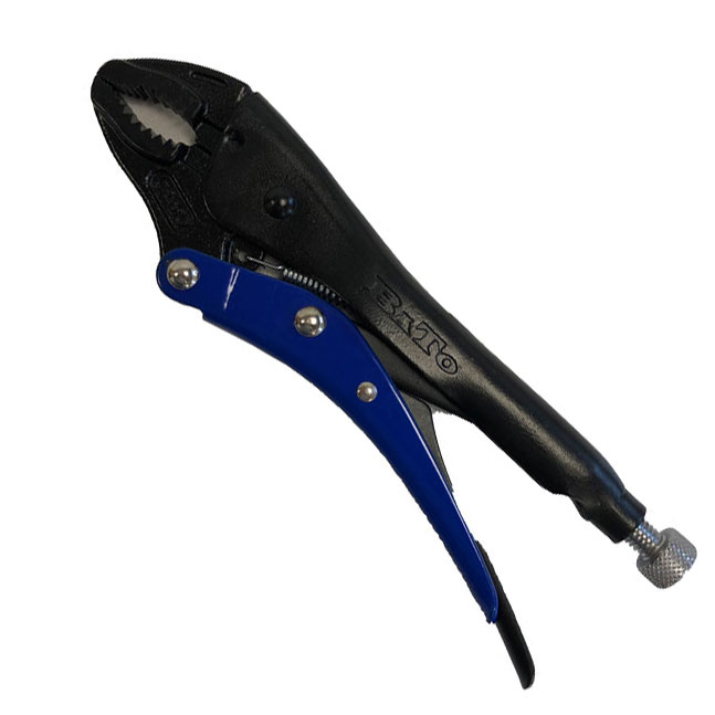 BATO Welding pliers/holding pliers CJ 7" 175mm. Gap 0-41mm. Curved jaws with wire clip