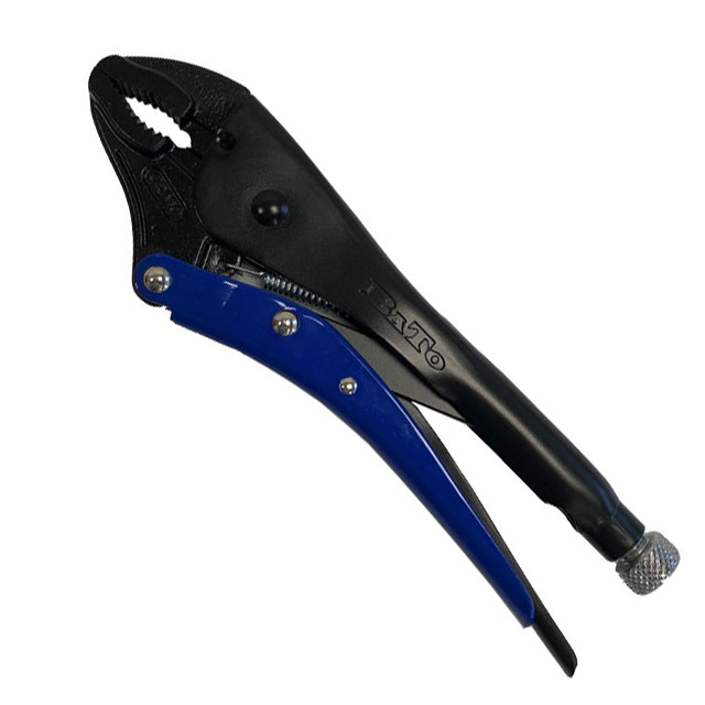 BATO Welding pliers/holding pliers CJ 10" 250mm. Gap 0-53mm. Curved jaws with wire clip