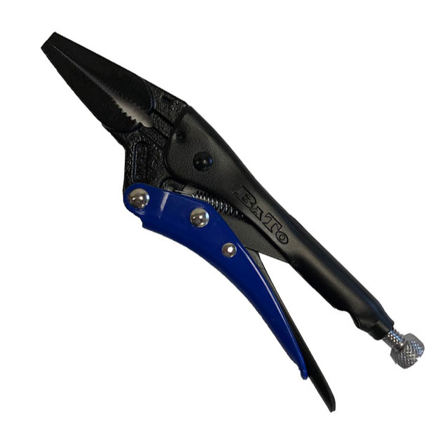 BATO Welding pliers/holding pliers long nose LN 6" 150mm. Gap 0-52mm. Tip with wire clip