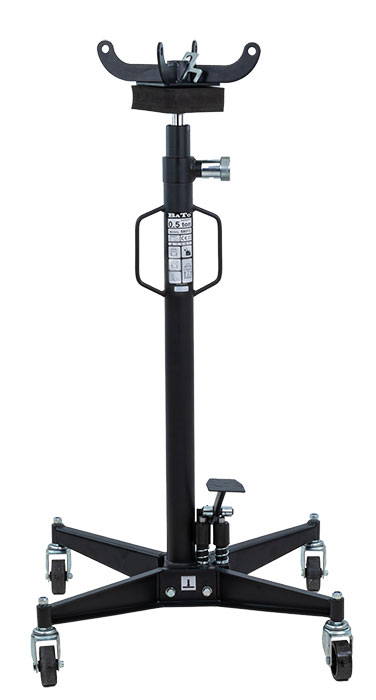 BATO Växellådslyftare 0,5 ton. 1171-1988 mm. Dubbelpump för snabblyft, 45 snabbpumpar till toppen.