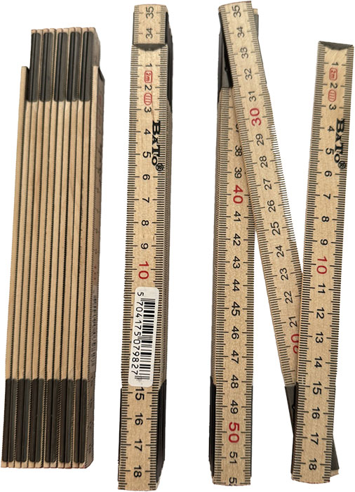 BATO Tommestok 2m. 12 led. Træ. KL 111.