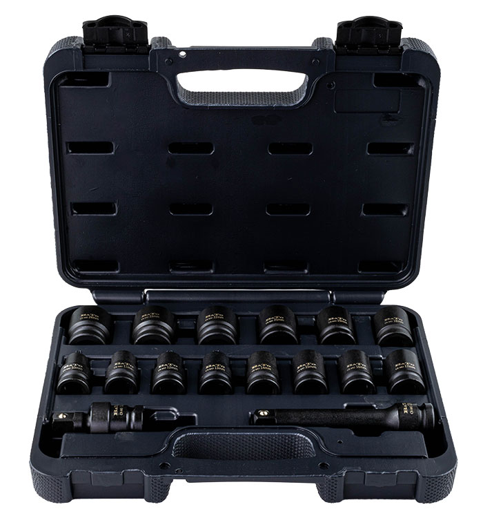 BATO Impact socket set 1/2" 10-24mm short. 16 parts.