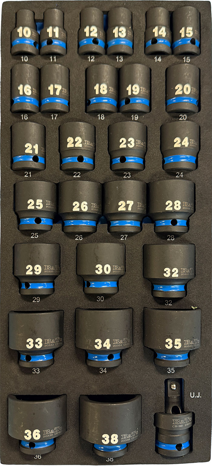 BATO Krafthylsor 1/2" 10-38mm. EVA 2/3