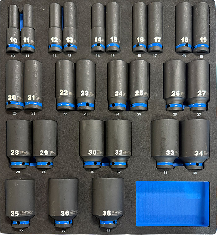 BATO Krafthylsor 1/2" 10-38mm. EVA 2/3