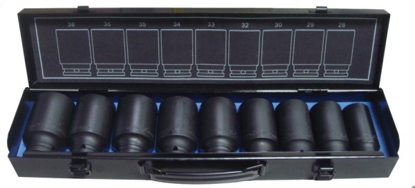 BATO Krafthylsor lång 1/2" 24-38mm lång. 9 delar.