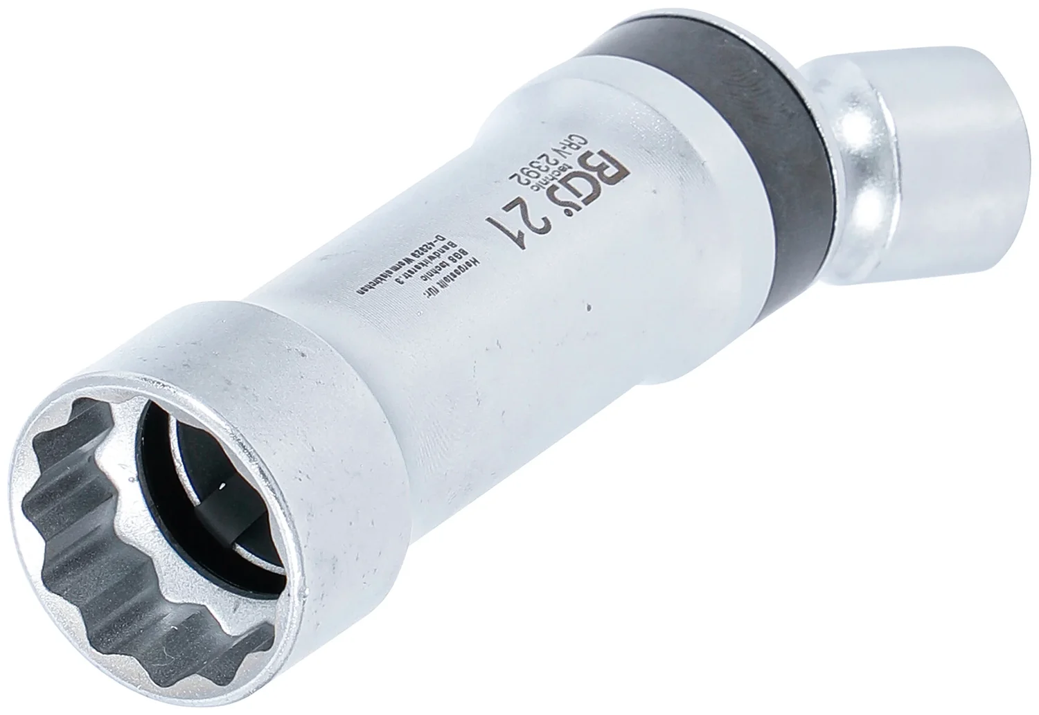 BGS Leddelt tændrørstop tolvkant med holdefjeder | indvendig firkant 10 mm (3/8") | 21 mm
